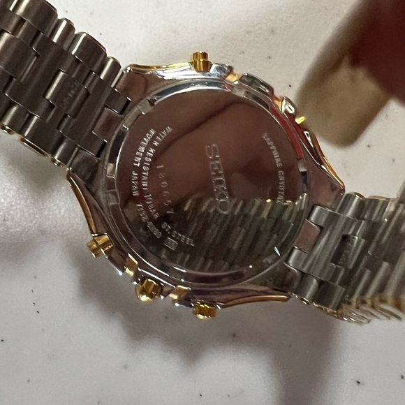 Men's Seiko 7T32-6N6O Alarm Chronograph Wrist Watch - Picture 4 of 6